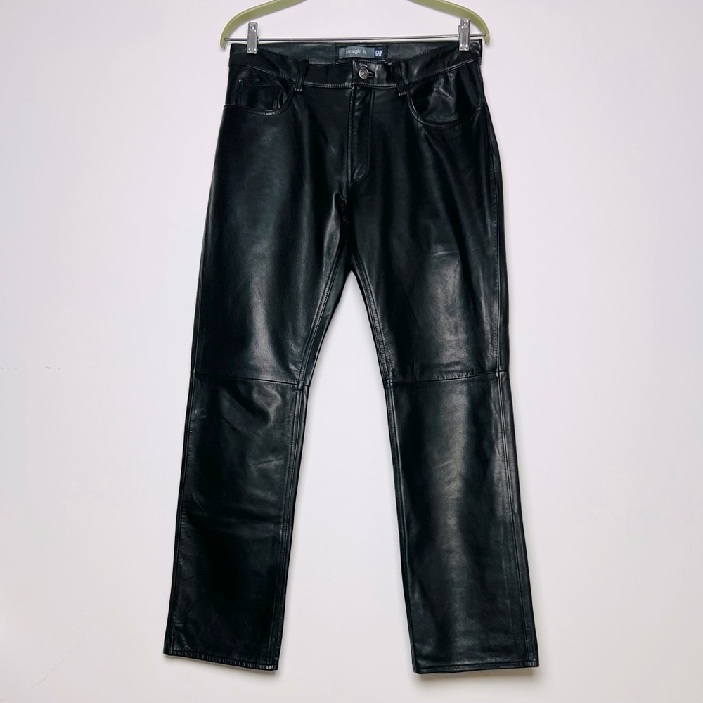 Gap Vintage Genuine Leather Straight Fit Pants 33W x 32H